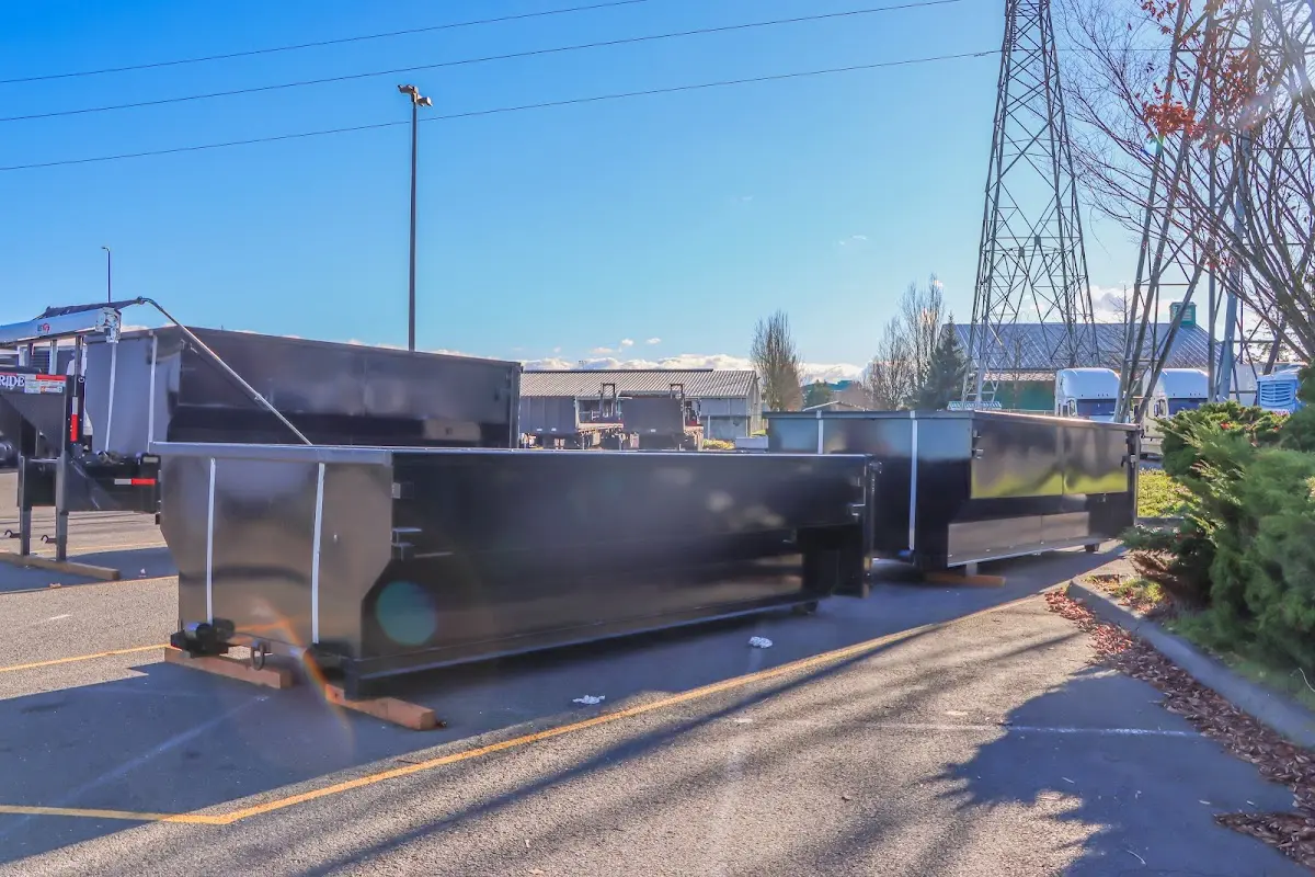 Roll-off dumpster ready for waste disposal at job site for Construction Dumpster Rental in Prosser